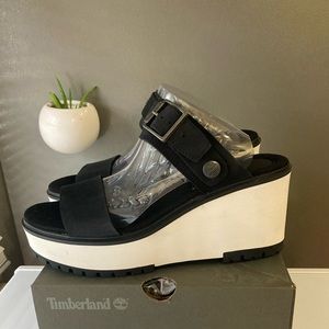 😍 Timberland Koralyn 2 Band Wedge Leather Sandal